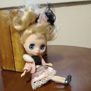 Blythe Doll Lps Littlest Pet Shop Big Eye Kawaii Blonde Blue Mini